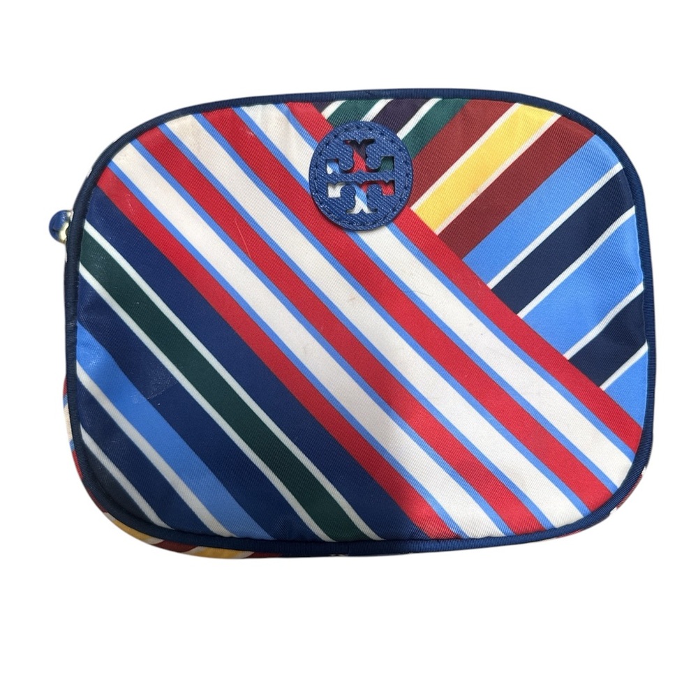Tory Burch Multicolor Striped Toiletry Bag
